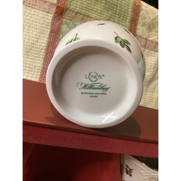 Lenox Williamsburg Boxwood and Pine Set of 3 Votive Candle Holders New - Picture 13 of 16